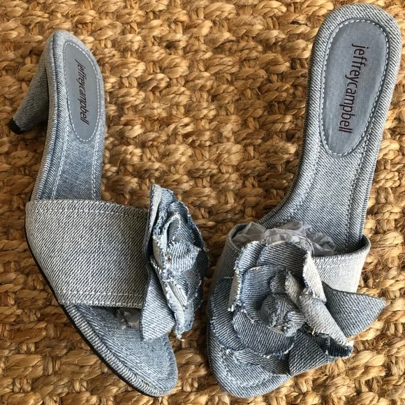 New: Jeffrey Campbell Budding Light Wash Denim. Size 6.5 - Picture 3 of 13
